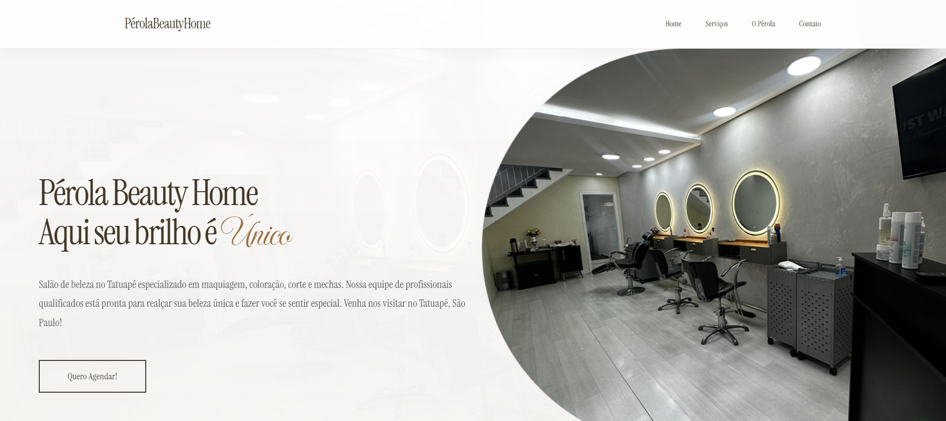 Prévia do site Perola Beauty Home